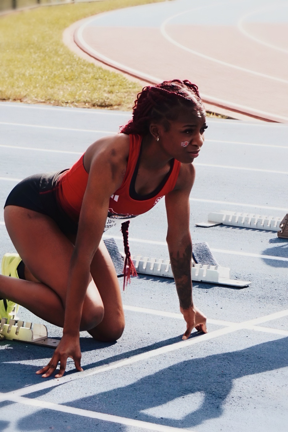 Jojo Modile at the start line